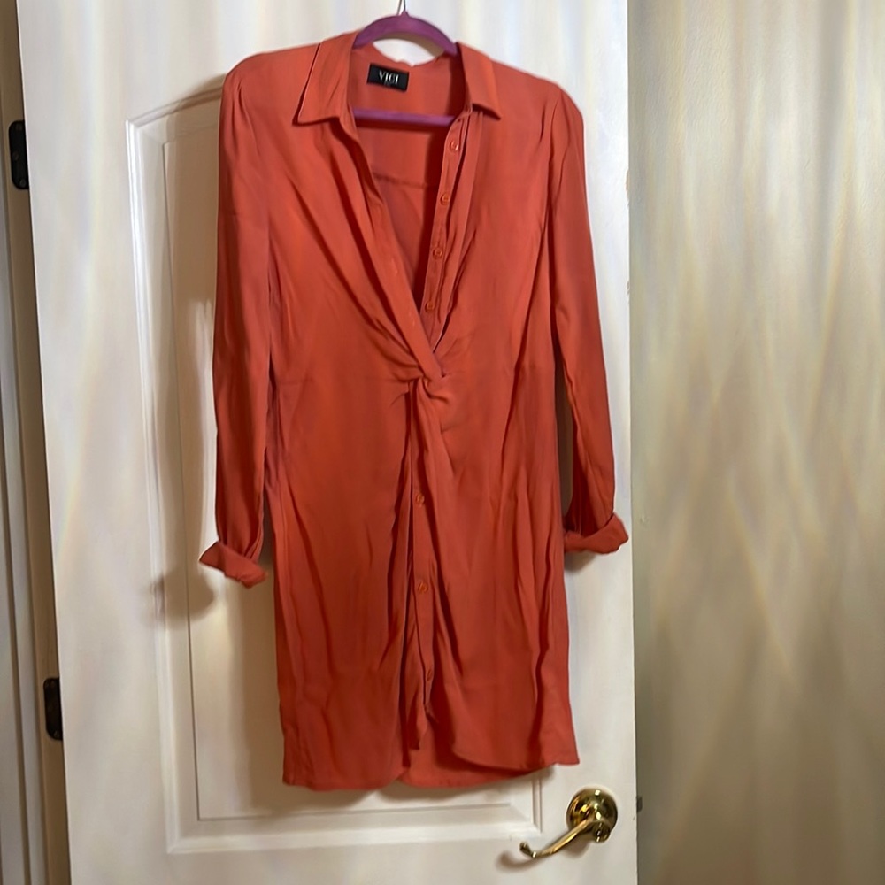 Vicki dress coral small